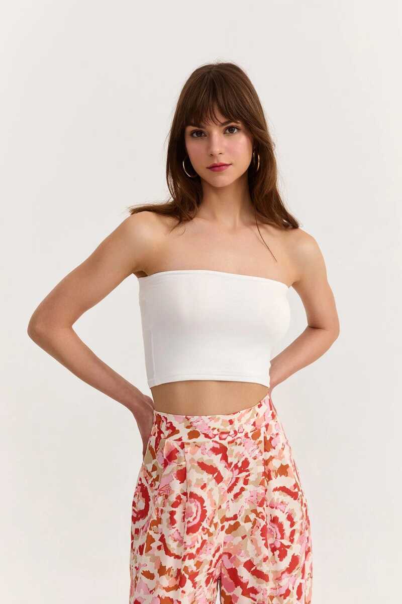 Quzu Straplez Crop Top