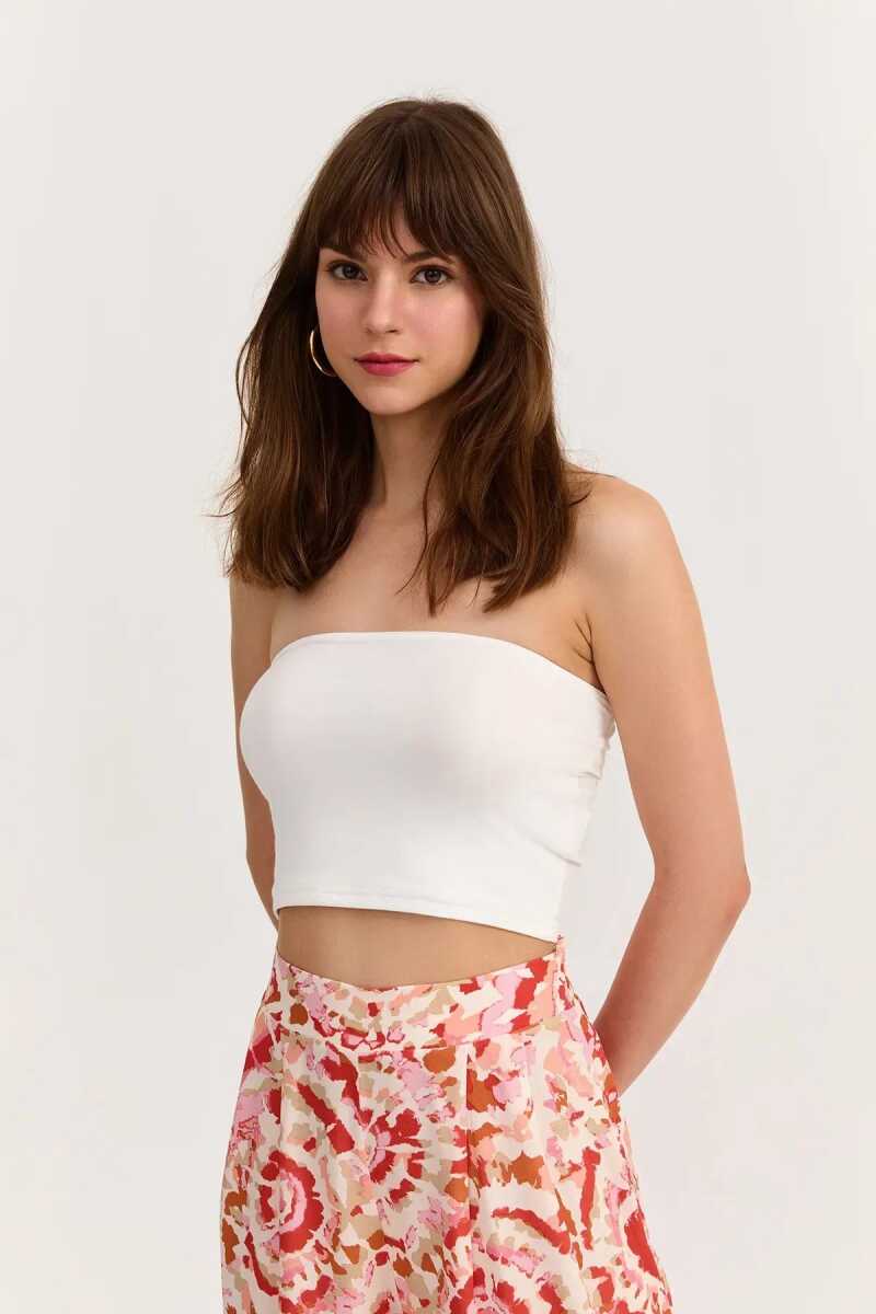Quzu Straplez Crop Top - 4