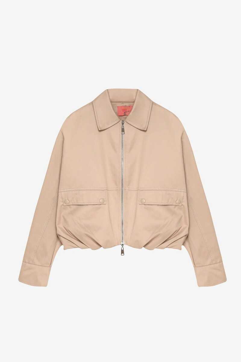 Quzu Tiktak Detaylı Kadın Bomber Ceket - Quzu (1)