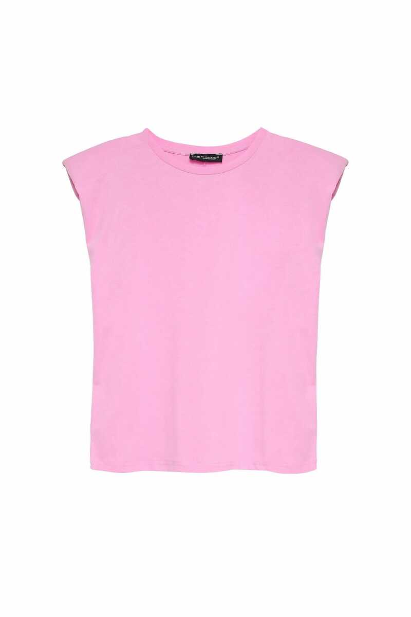 Quzu Vatkalı Kolsuz Kadın Tshirt