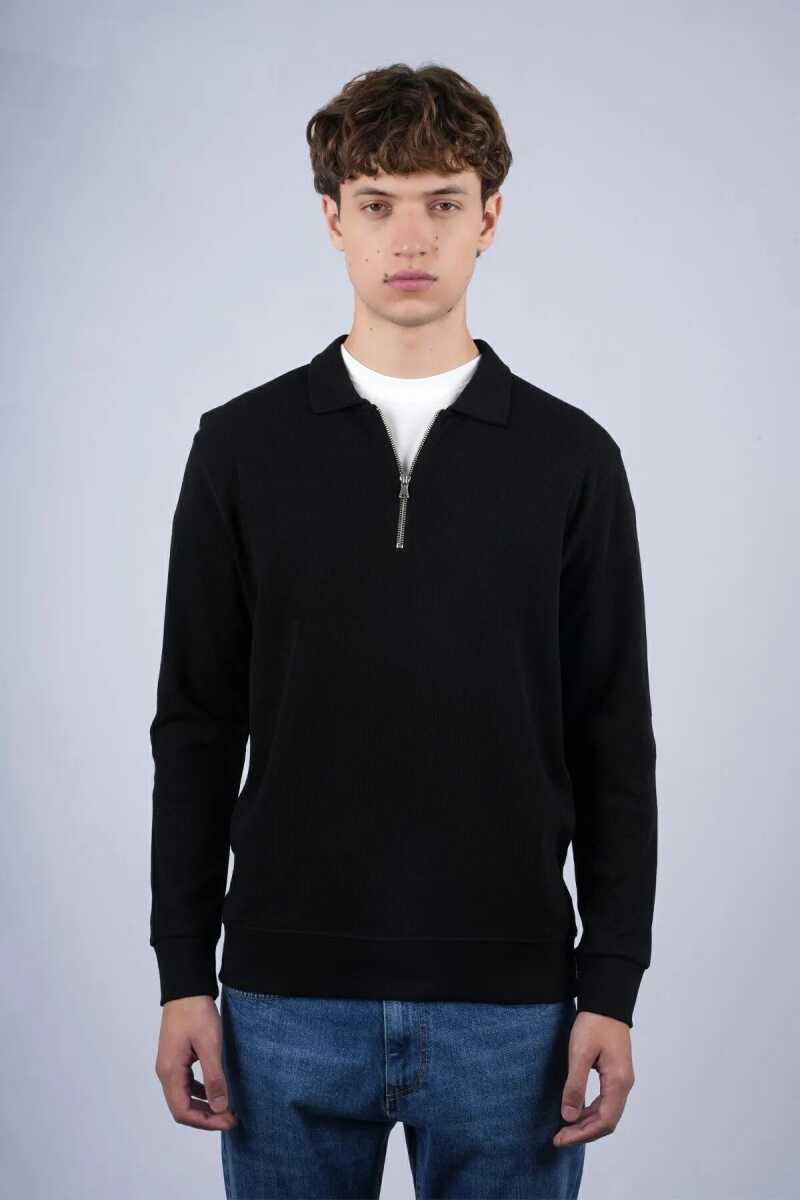 Jsco 6530 Js Polo Yaka Fermuarlı Waffle Erkek Sweat