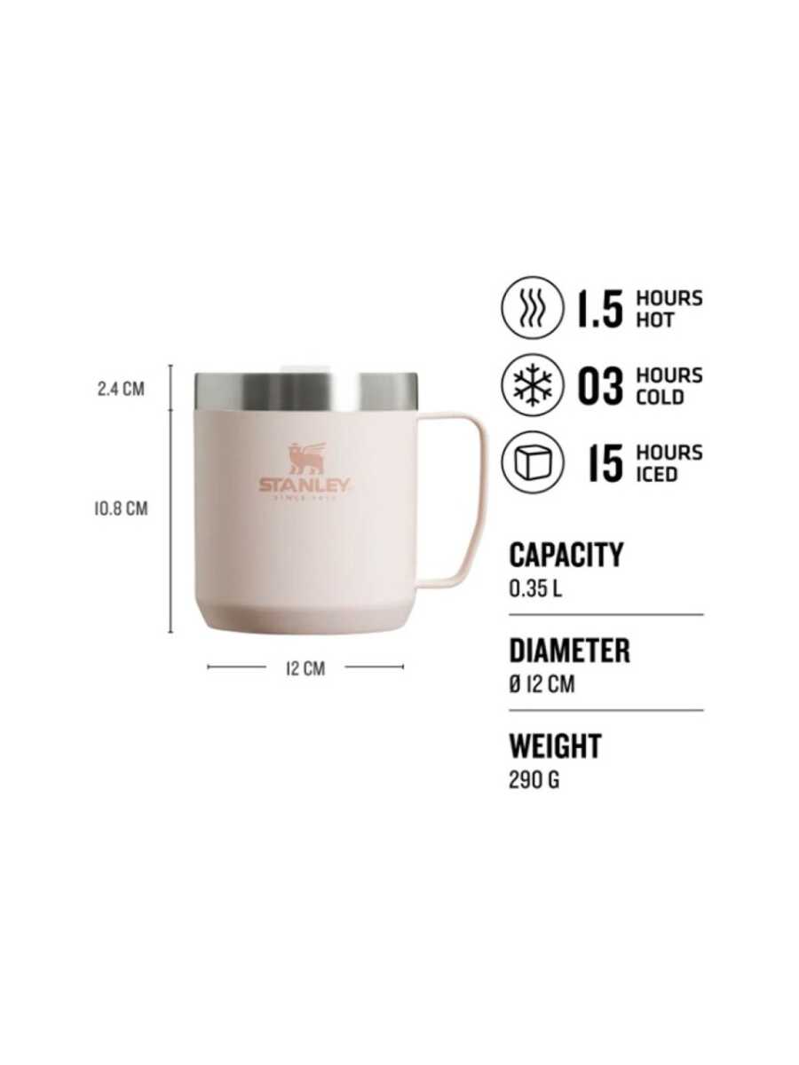 Stanley Classic The Legendary Camp Mug | 0.35L / 12oz Pembe 10-09366-271 - 1