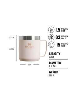 Stanley Classic The Legendary Camp Mug | 0.35L / 12oz Pembe 10-09366-271