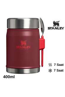 Stanley Classic The Legendary Food Jar+Spork Kaşıklı Yemek Termosu | 0.4L / 14oz Kırmızı 10-09382-112 