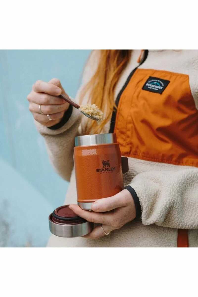 Stanley Classic The Legendary Food Jar+Spork Kaşıklı Yemek Termosu | 0.4L / 14oz Turuncu 10-09382-114 - Stanley (1)