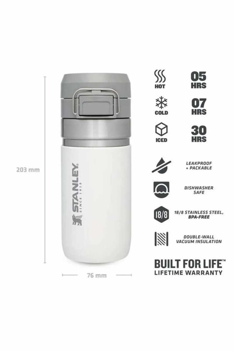 Stanley Go The Quick Flip Water Bottle Termos | 0.47L / 16oz Beyaz 10-09148-105 - 4