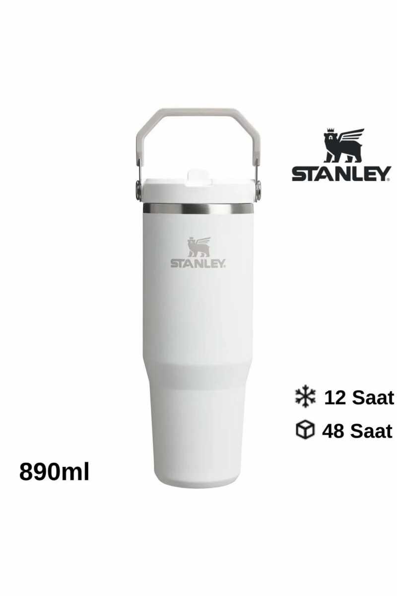 Stanley The IceFlow Flip Straw 2.0 Tumbler Pipetli Termos Bardak 0,89 LT / 30Oz Beyaz 10-12043-069