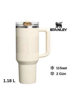 Stanley The Quencher ProTour Flip Straw Tumbler Pipetli Termos 1,18 LT / 40oz Krem 10-12486-099 