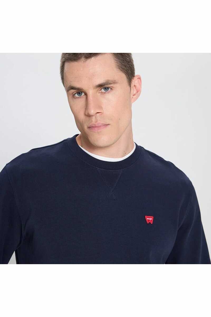 Wragler Regular Fir Bisiklet Yaka Lacivert Erkek Sweat W242726410 - 2