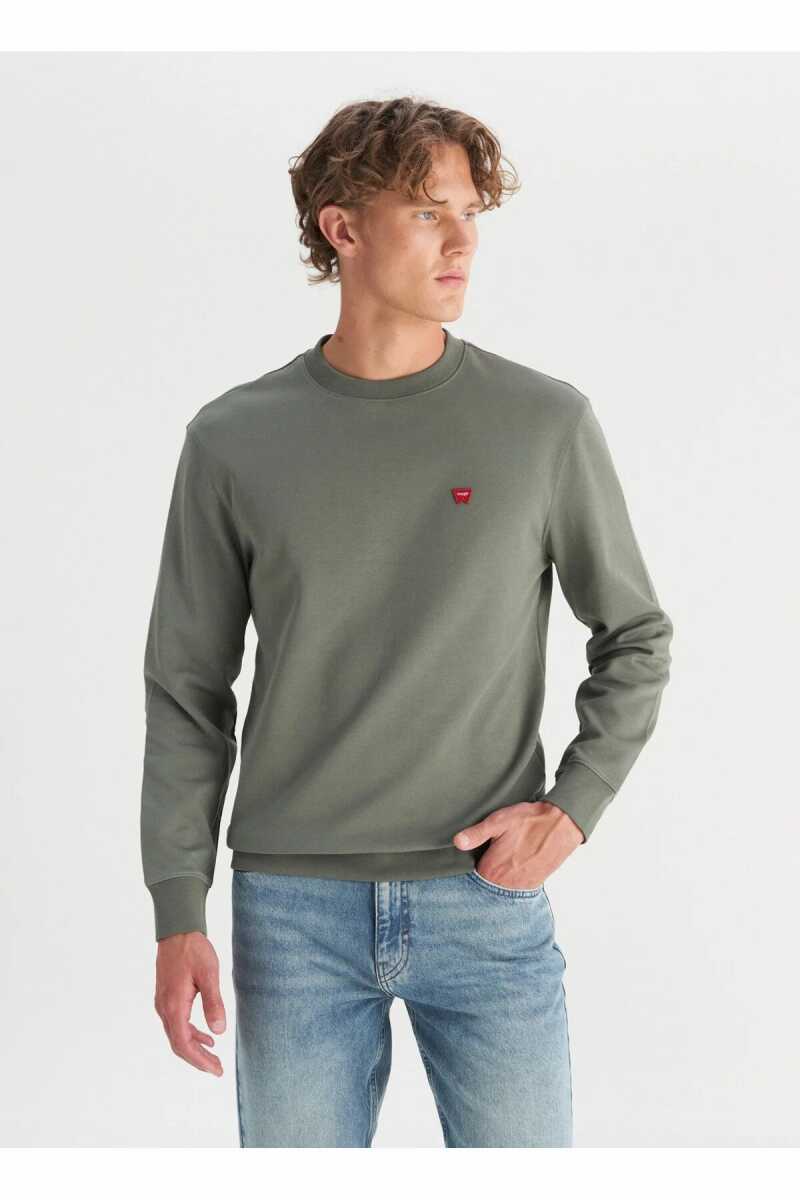 Wrangler Erkek Patch Logo Sweatshirt W2520255801 - 3