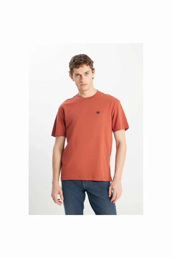 Wrangler Small Logo Bisiklet Yaka Erkek T-shirt W7NM203877222